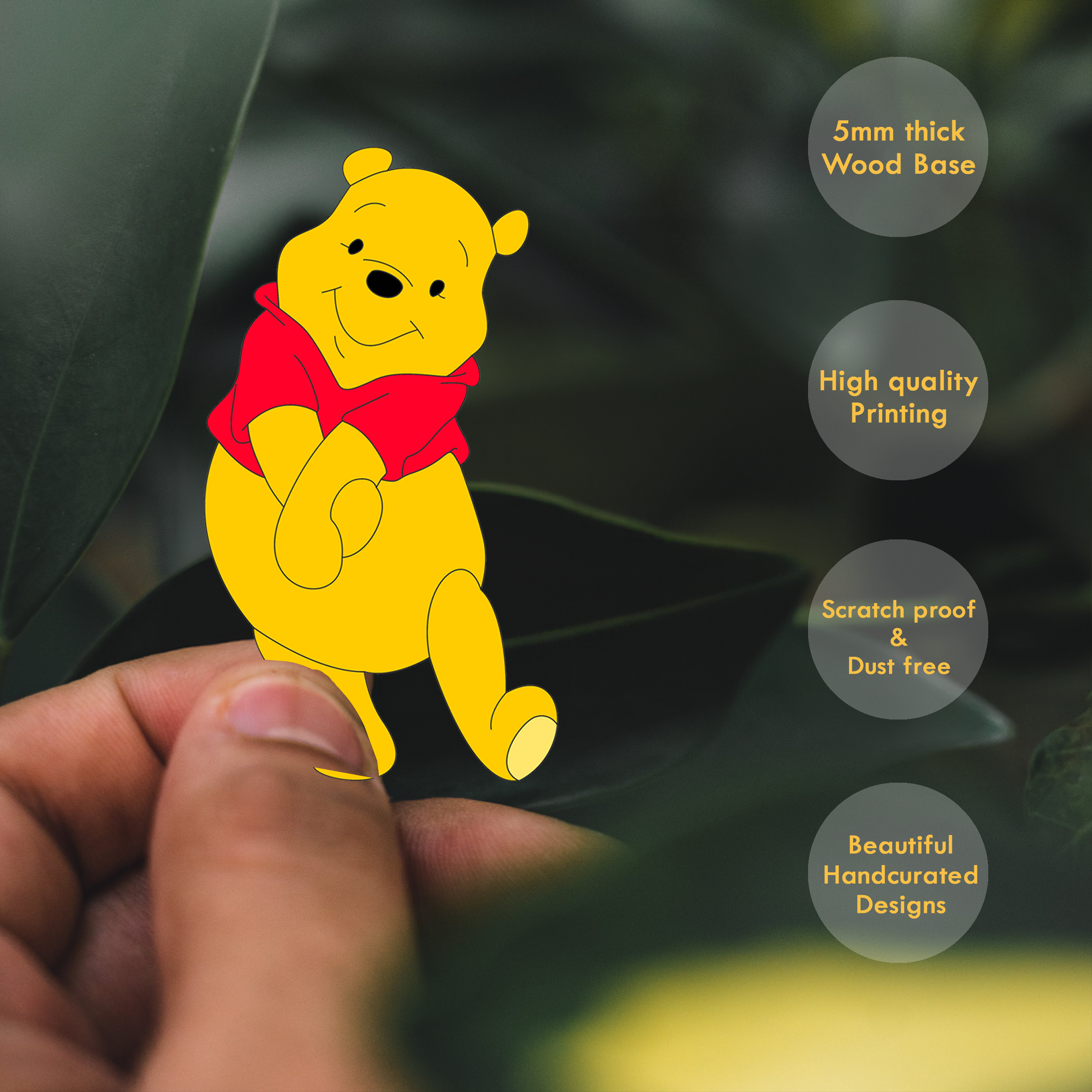 Wooden Fridge Magnet - Winnie The Pooh
